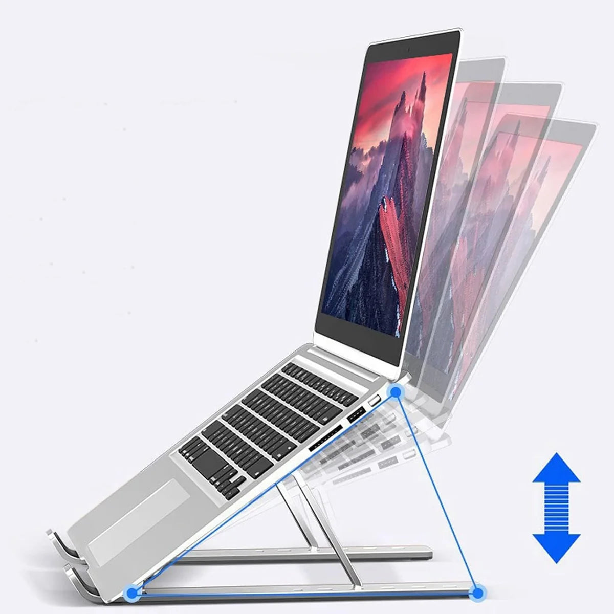 Metal Portable Laptop Stand With 7 Adjustable Angles