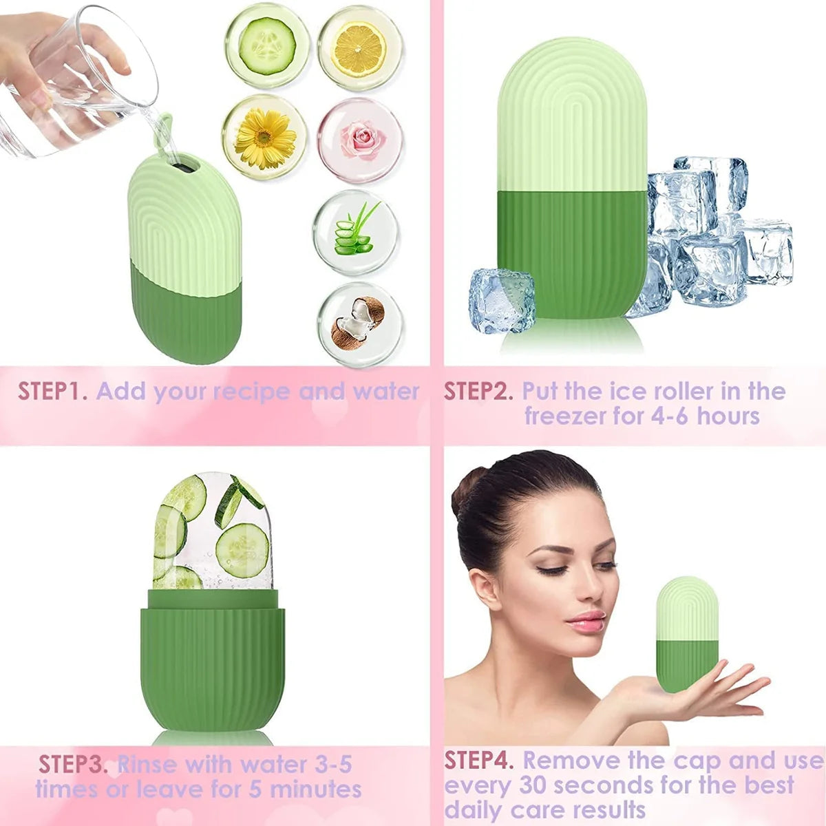 Beauty Ice Roller For Face Massager Eye Reusable Face Rollers Facial Roller ( Loose )